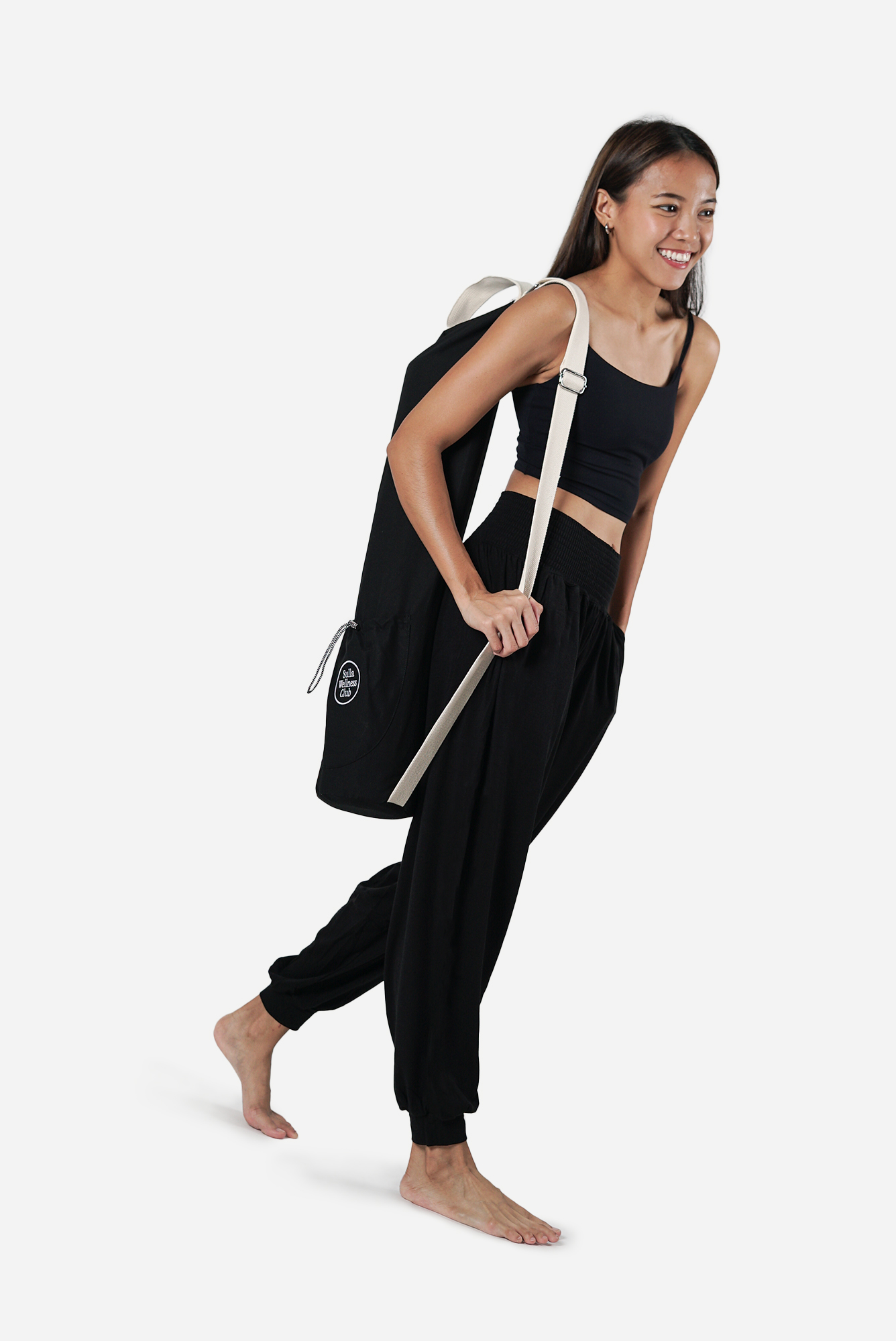 Yoga Mat Bag in Ebony - Image 4